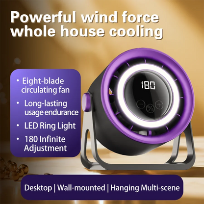Portable Silent Desk Fan — 100 Speed